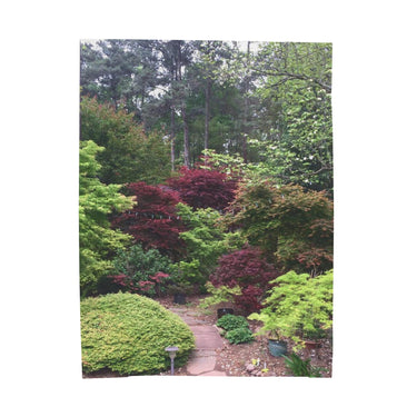 Japanese Garden Plush Blanket - Maple Ridge Nursery